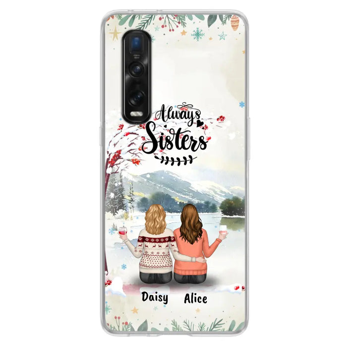 Personalized Autumn/Winter/Christmas Sister Phone Case - Up to 3 Girls - Best Gift For Friends - Phone Case For Xiaomi, Oppo And Huawei