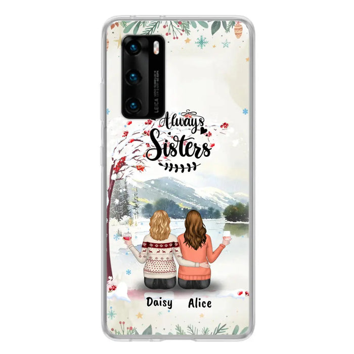 Personalized Autumn/Winter/Christmas Sister Phone Case - Up to 3 Girls - Best Gift For Friends - Phone Case For Xiaomi, Oppo And Huawei