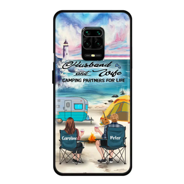Personalized Beach Camping Phone Case - Couple/Parents With Up to 3 Kids And 3 Pets - Gift Idea For Camping Lover - Case For Xiaomi, Oppo And Huawei