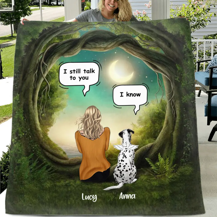 Personalized Dog/Cat Memorial Pillow Cover/Quilt/Fleece Blanket - Up to 5 Pets - Best Gift For Dog/Cat Lover