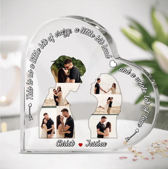 Personalized Couple Crystal Heart - Upload Photo - Gift Idea For Couple/Him/Her - This Is Us