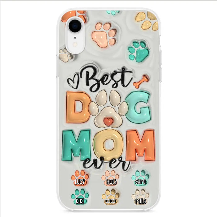 Personalized Dog Mom/Dad Phone Case - Gift Idea For Dog Owners/Lovers - Up to 6 Paws - Best Dog Mom Ever - Case For iPhone/Samsung