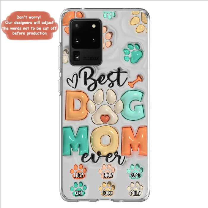 Personalized Dog Mom/Dad Phone Case - Gift Idea For Dog Owners/Lovers - Up to 6 Paws - Best Dog Mom Ever - Case For iPhone/Samsung