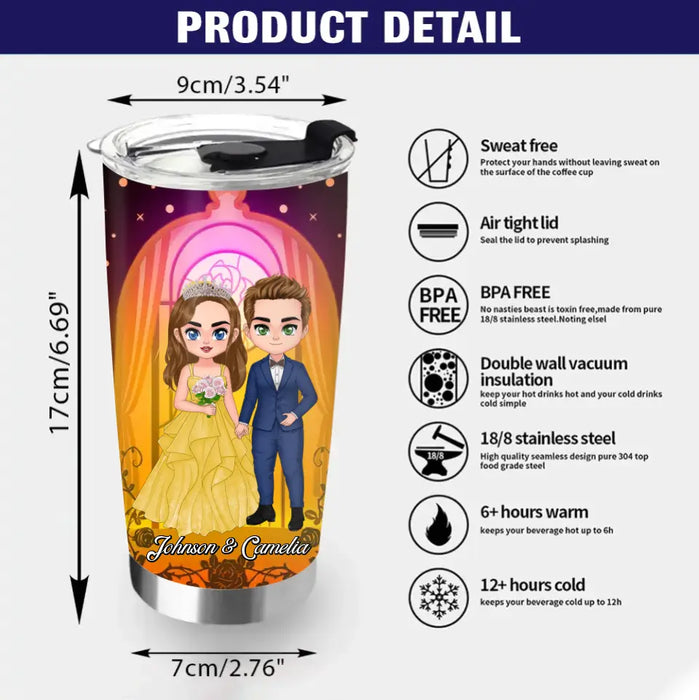 Personalized Wedding Couple Tumbler - Gift Idea For Couple/Him/Her/Valentine's Day - Annoying Each Other For 5 Years And Still Going Strong