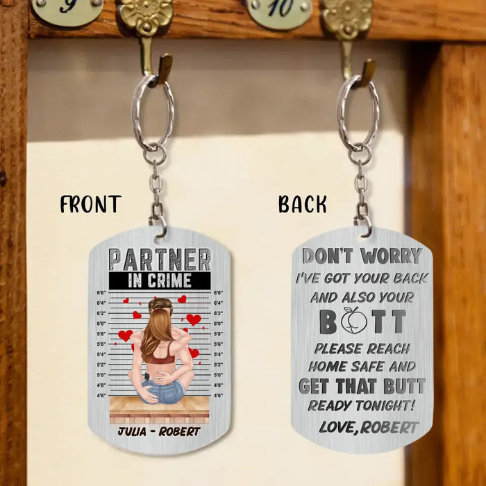 Personalized Couple Aluminum Keychain -
Gift Idea For Couple/Him/Her/Valentine's Day - Don't Worry I've Got Your Back