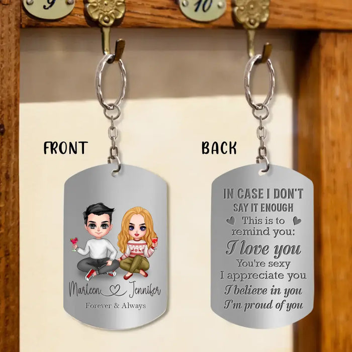 Personalized Couple Aluminum Keychain -
Gift Idea For Couple/Valentine's Day - I'm Proud Of You