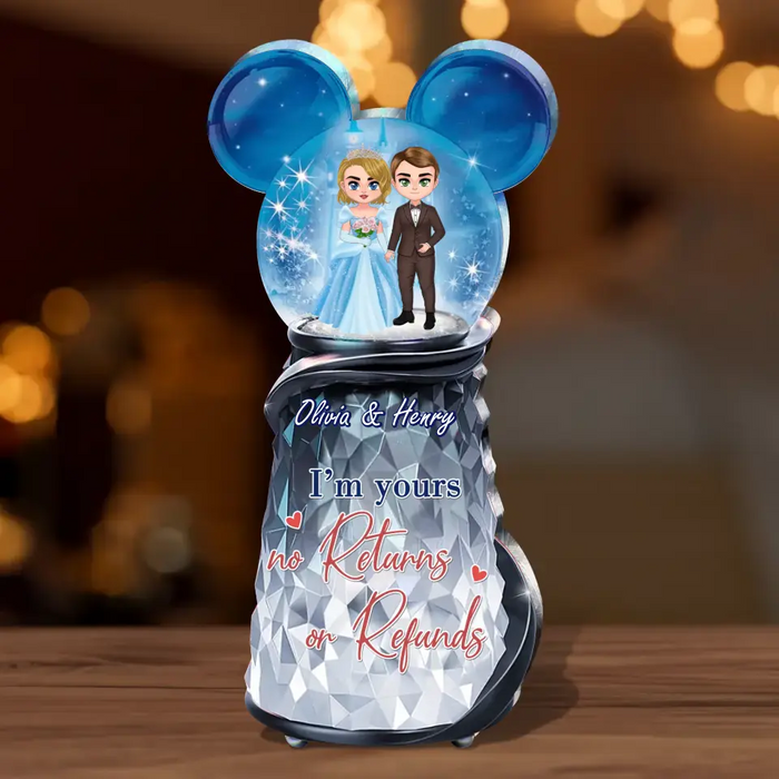 Personalized Couple Acrylic Plaque - Wedding/Anniversary Gift Idea For Couple - I'm Yours No Returns Or Refunds
