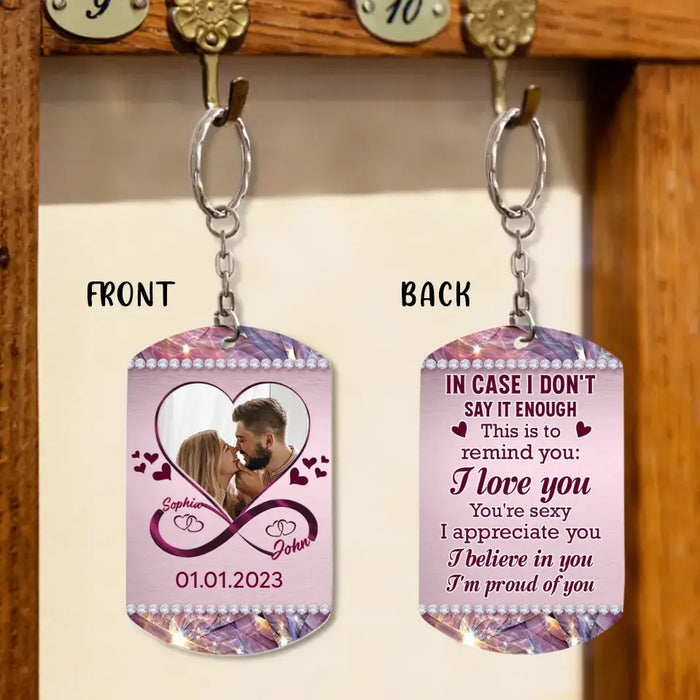 Personalized Couple Aluminum Keychain -
Gift Idea For Couple/Valentine's Day - This Is To Remind You
