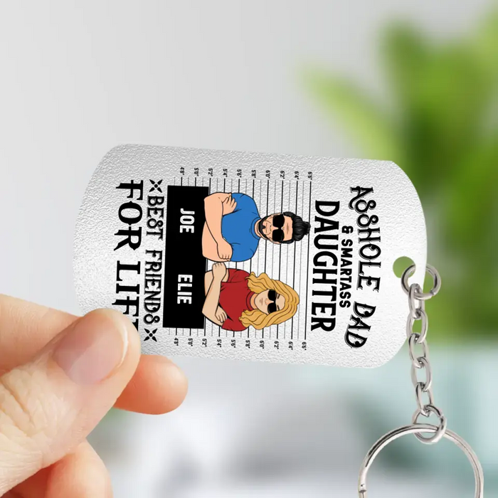 Personalized Dad/Mom And Daughter/Son Aluminum Keychain - Gift Idea For Father's Day/Mother's Day