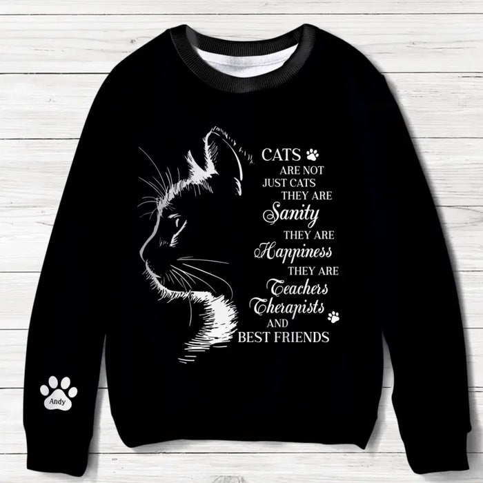 Personalized Cats Are Not Just Cats Sweater - Up to 10 Cats - Gift Idea For Cat Lover