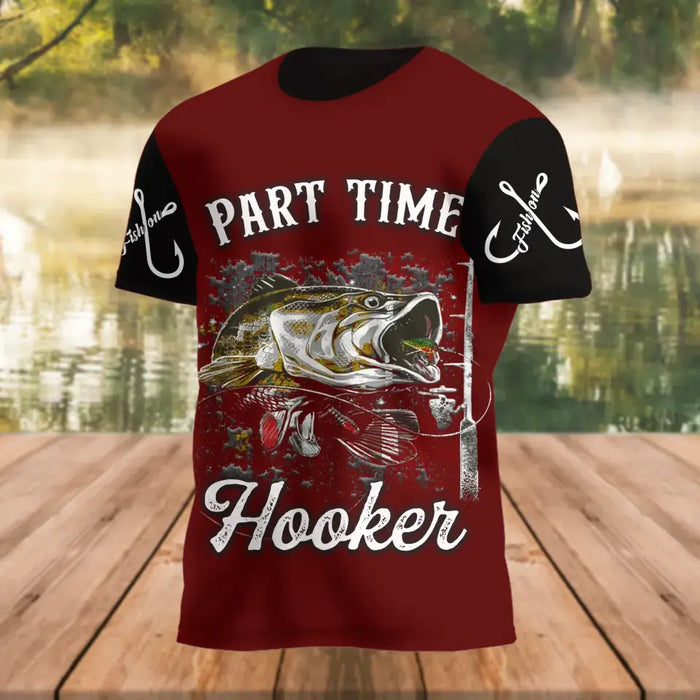 Personalized Fishing AOP T-Shirt - Funny Gift Idea For Fishing Lovers/Father's Day - I Love A Good Pole Dance