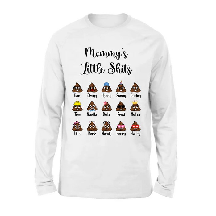 Personalized Kids Shirt - Up to 15 Kids - Gift Idea For Father's Day/Mother's Day - Mommy's Little Shits