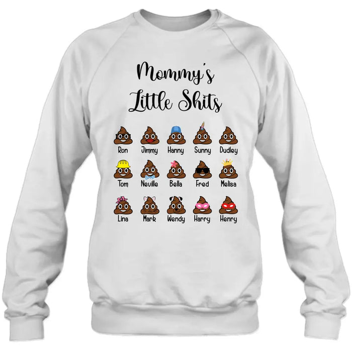 Personalized Kids Shirt - Up to 15 Kids - Gift Idea For Father's Day/Mother's Day - Mommy's Little Shits