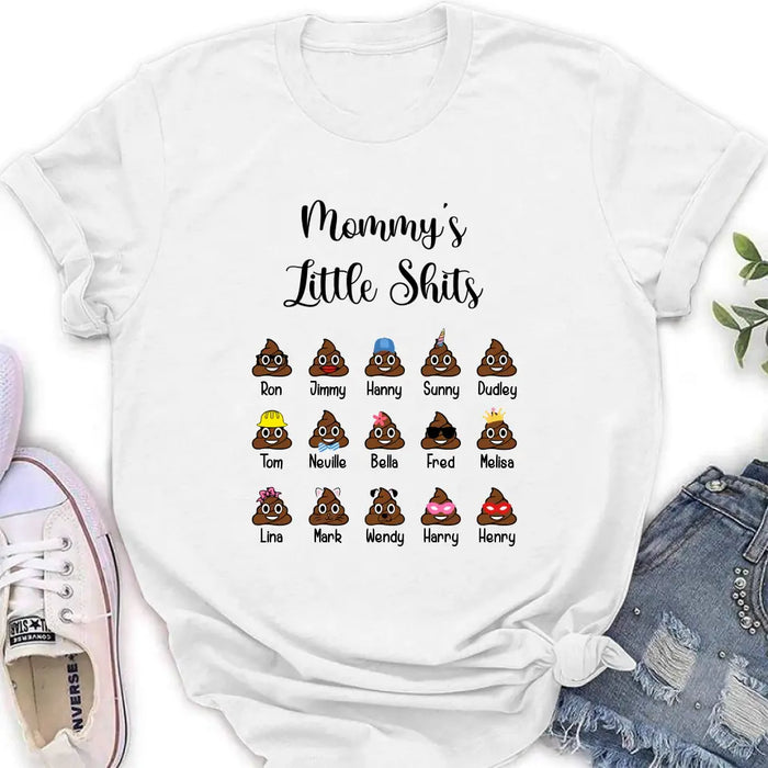 Personalized Kids Shirt - Up to 15 Kids - Gift Idea For Father's Day/Mother's Day - Mommy's Little Shits