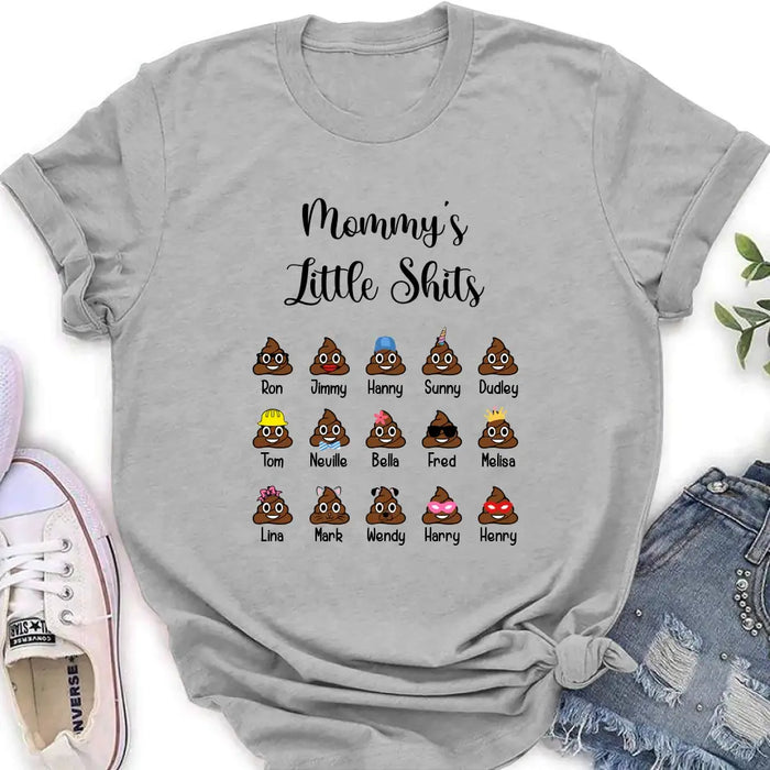 Personalized Kids Shirt - Up to 15 Kids - Gift Idea For Father's Day/Mother's Day - Mommy's Little Shits