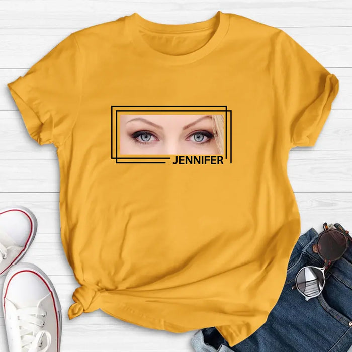 Personalized Eyes T-shirt - Upload Photo - Gift Idea For Boyfriend/Girlfriend/Husband/Wife