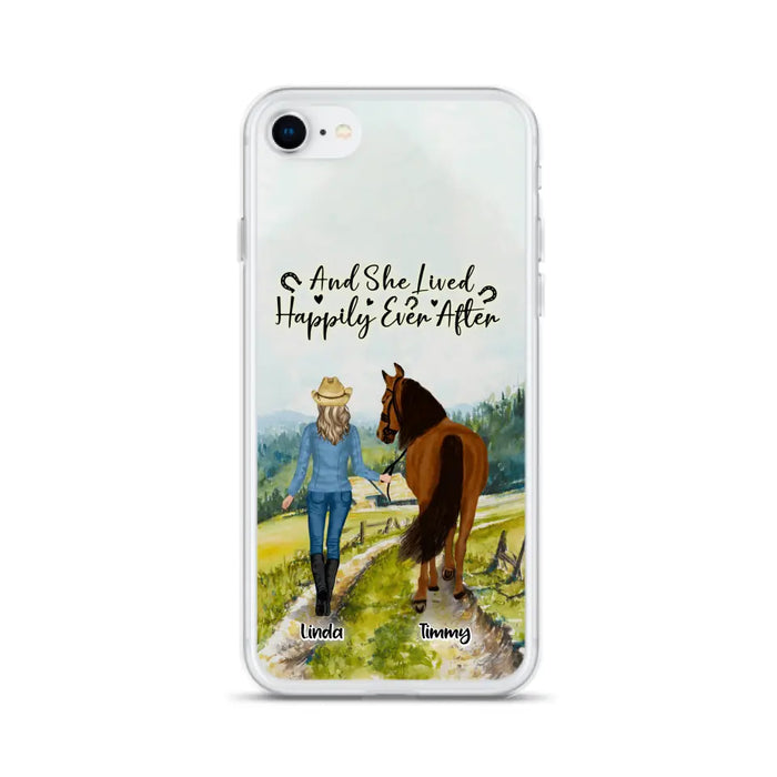 Personalized Horse Girl Phone Case - Up to 4 Horses - Best Gift For Horse Lover - Just A Girl Who Loves Horses - Case For Iphone/Samsung