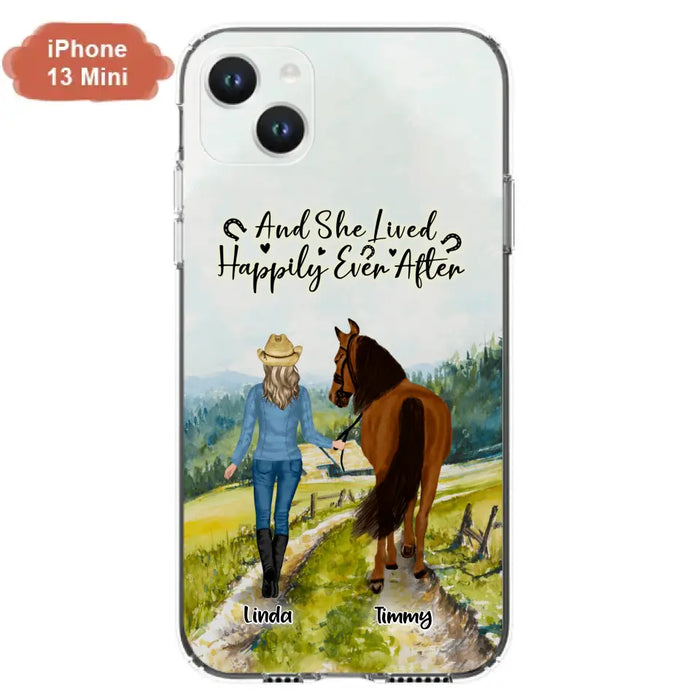 Personalized Horse Girl Phone Case - Up to 4 Horses - Best Gift For Horse Lover - Just A Girl Who Loves Horses - Case For Iphone/Samsung
