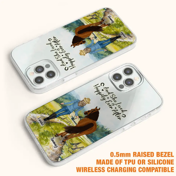 Personalized Horse Girl Phone Case - Up to 4 Horses - Best Gift For Horse Lover - Just A Girl Who Loves Horses - Case For Iphone/Samsung