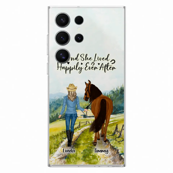 Personalized Horse Girl Phone Case - Up to 4 Horses - Best Gift For Horse Lover - Just A Girl Who Loves Horses - Case For Iphone/Samsung