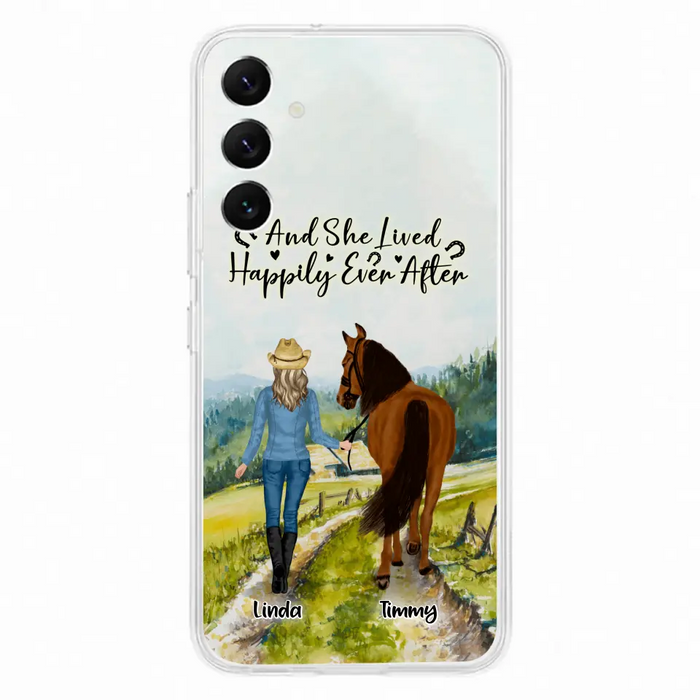 Personalized Horse Girl Phone Case - Up to 4 Horses - Best Gift For Horse Lover - Just A Girl Who Loves Horses - Case For Iphone/Samsung