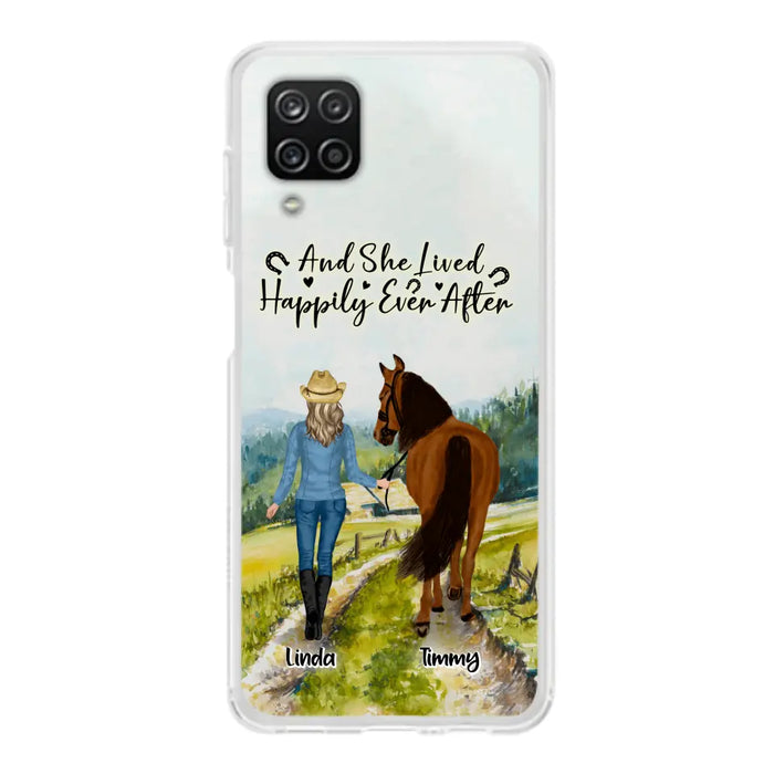 Personalized Horse Girl Phone Case - Up to 4 Horses - Best Gift For Horse Lover - Just A Girl Who Loves Horses - Case For Iphone/Samsung