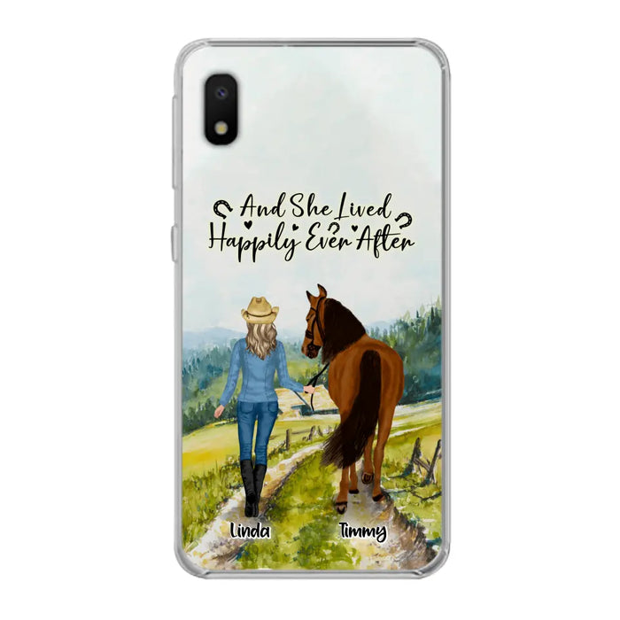 Personalized Horse Girl Phone Case - Up to 4 Horses - Best Gift For Horse Lover - Just A Girl Who Loves Horses - Case For Iphone/Samsung