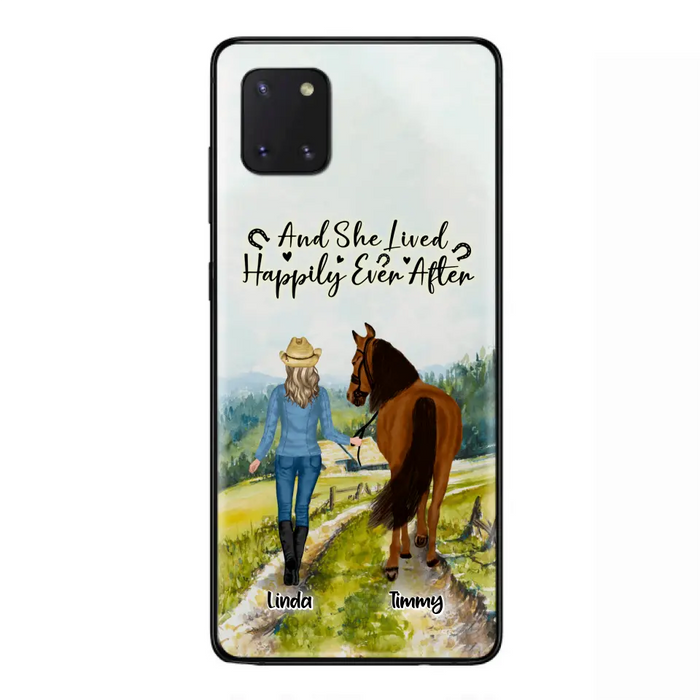 Personalized Horse Girl Phone Case - Up to 4 Horses - Best Gift For Horse Lover - Just A Girl Who Loves Horses - Case For Iphone/Samsung