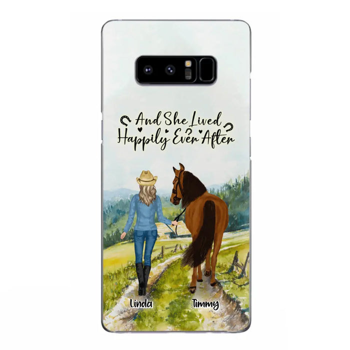 Personalized Horse Girl Phone Case - Up to 4 Horses - Best Gift For Horse Lover - Just A Girl Who Loves Horses - Case For Iphone/Samsung