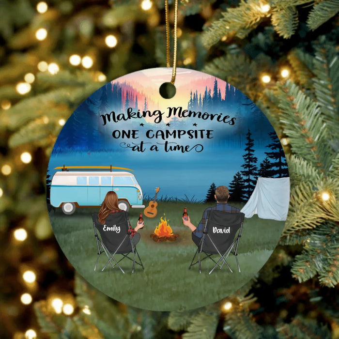 Personalized Camping Ornament - Full Option - Gift For Camping Lovers - Making Memories One Campsite At A Time