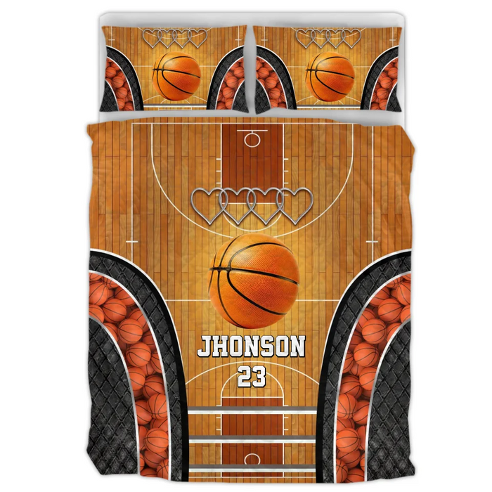 Personalized Basketball Quilt Bed Sets - Gift Idea For Basketball Lover
