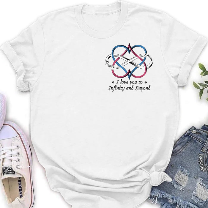 Personalized Couple T-shirt/Hoodie - Gift Idea For Couple - I Love You To Infinity And Beyond