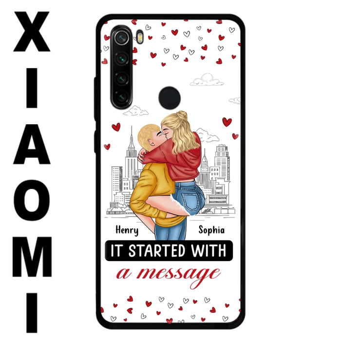 Custom Personalized Couple Phone Case For Xiaomi/ Oppo/ Huawei - Gift Idea For Couple - It Started With A Message