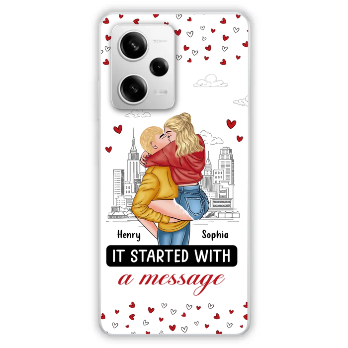 Custom Personalized Couple Phone Case For Xiaomi/ Oppo/ Huawei - Gift Idea For Couple - It Started With A Message