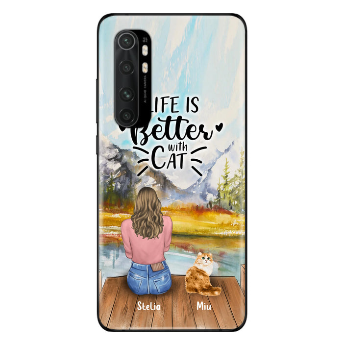 Custom Personalized Cat Mom Phone Case - Gifts For Cat Lovers With Upto 4 Cats - You Had Me At Meow - Case For iPhone, Samsung And Xiaomi