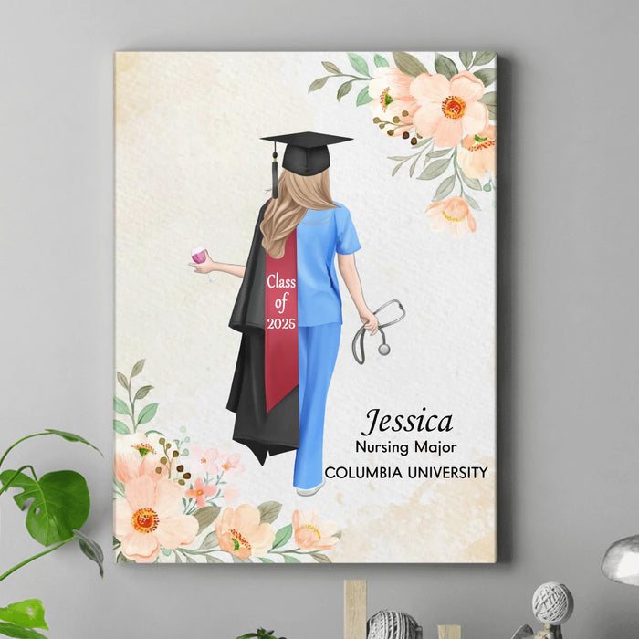 Personalized Nursing School Graduation Vertical Canvas - Best Gift Idea For Nurse/Future Nurse - Class Of 2025