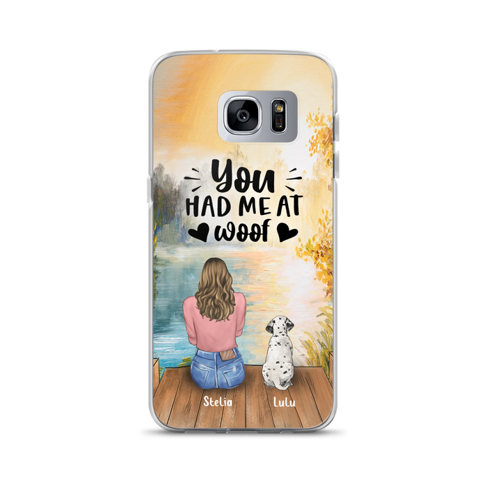 Personalized Dog Mom Phone Case - Gifts For Dog Lovers With Up to 4 Dogs - You Had Me At Woof - Case For iPhone, Samsung
