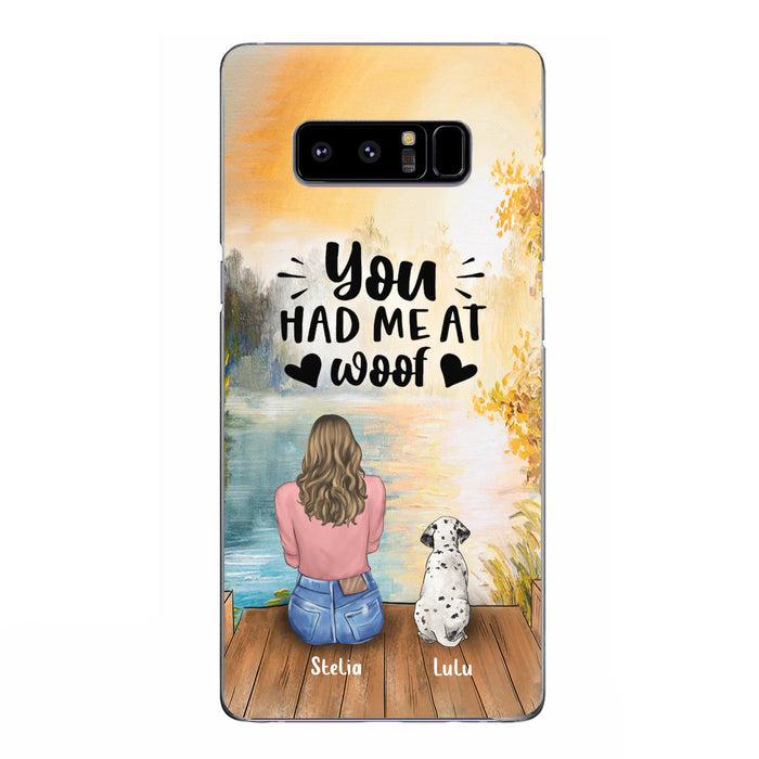 Personalized Dog Mom Phone Case - Gifts For Dog Lovers With Up to 4 Dogs - You Had Me At Woof - Case For iPhone, Samsung