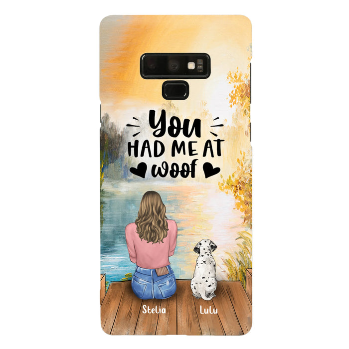 Personalized Dog Mom Phone Case - Gifts For Dog Lovers With Up to 4 Dogs - You Had Me At Woof - Case For iPhone, Samsung