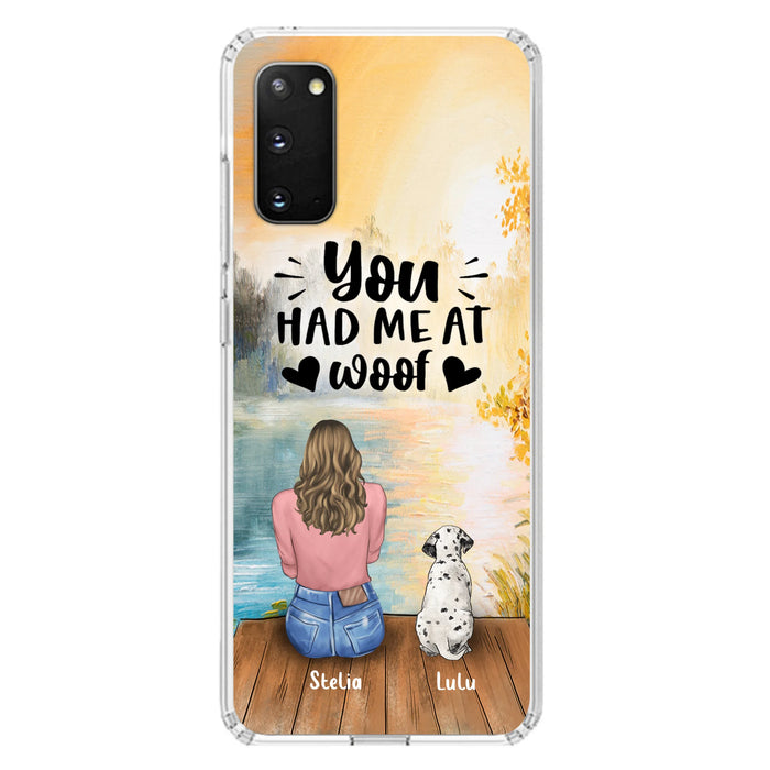 Personalized Dog Mom Phone Case - Gifts For Dog Lovers With Up to 4 Dogs - You Had Me At Woof - Case For iPhone, Samsung