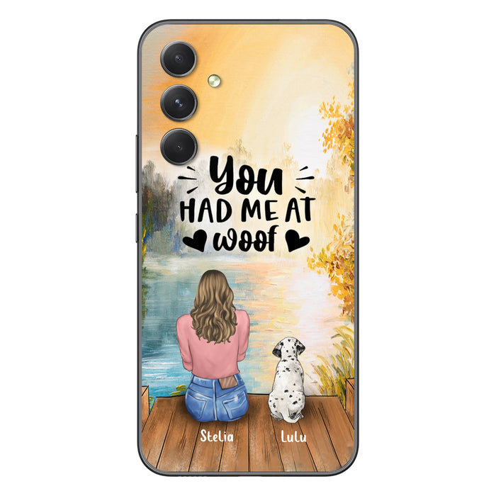 Personalized Dog Mom Phone Case - Gifts For Dog Lovers With Up to 4 Dogs - You Had Me At Woof - Case For iPhone, Samsung