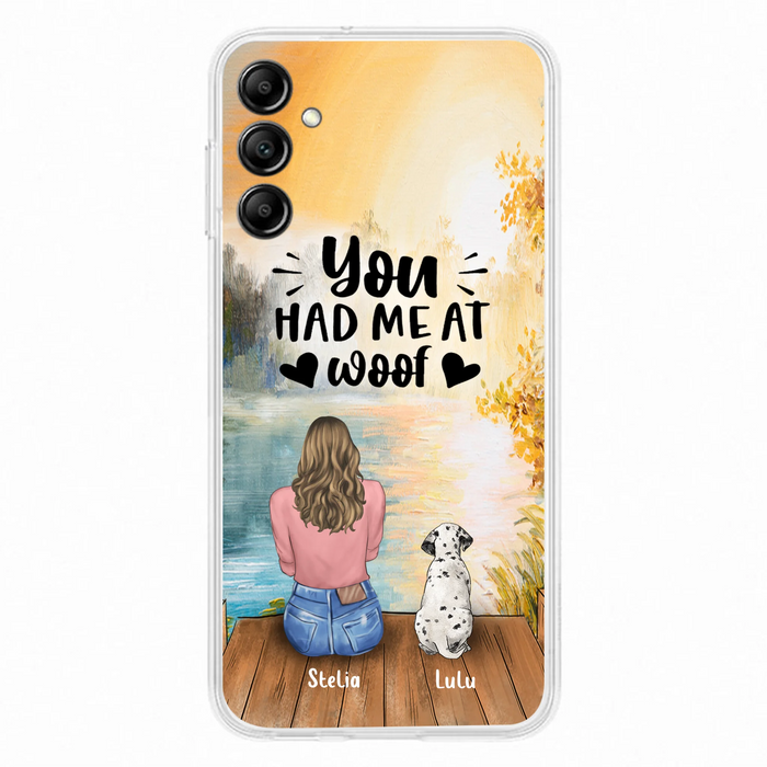 Personalized Dog Mom Phone Case - Gifts For Dog Lovers With Up to 4 Dogs - You Had Me At Woof - Case For iPhone, Samsung