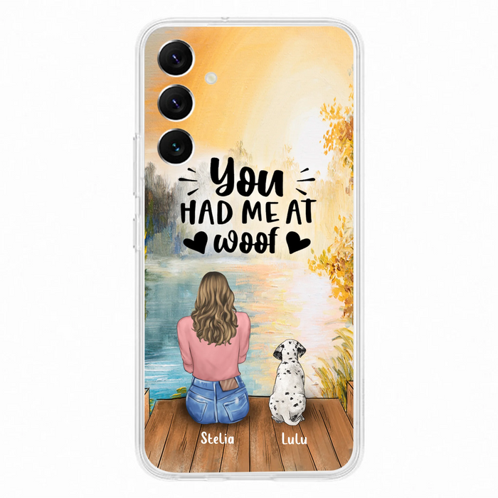 Personalized Dog Mom Phone Case - Gifts For Dog Lovers With Up to 4 Dogs - You Had Me At Woof - Case For iPhone, Samsung