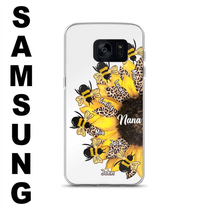 Custom Sunflower Grandma Phone Case - Mother's Day Gift Idea for Mom/Grandma