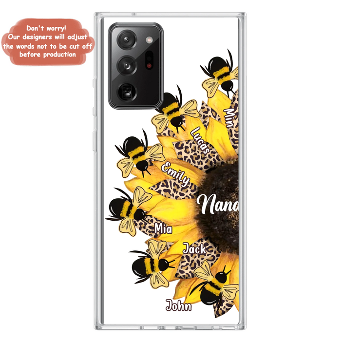 Custom Sunflower Grandma Phone Case - Mother's Day Gift Idea for Mom/Grandma