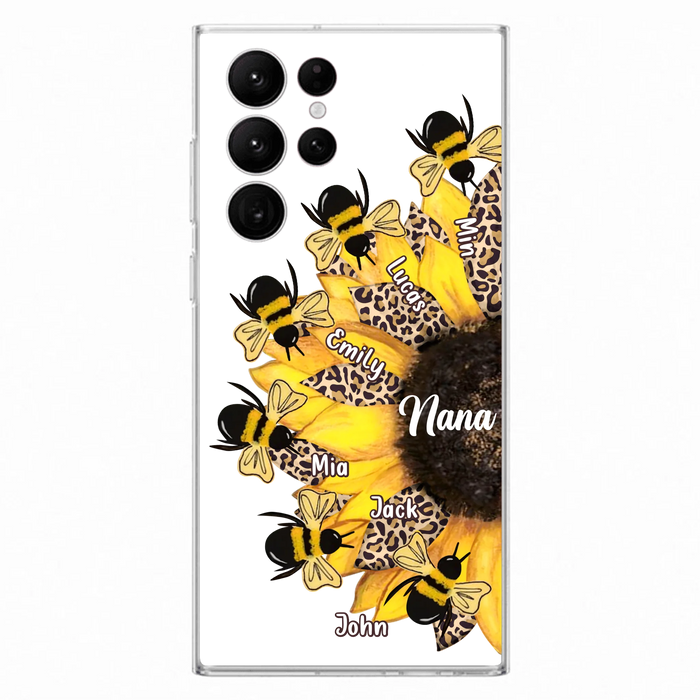Custom Sunflower Grandma Phone Case - Mother's Day Gift Idea for Mom/Grandma