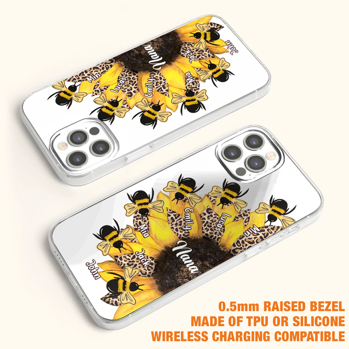 Custom Sunflower Grandma Phone Case - Mother's Day Gift Idea for Mom/Grandma