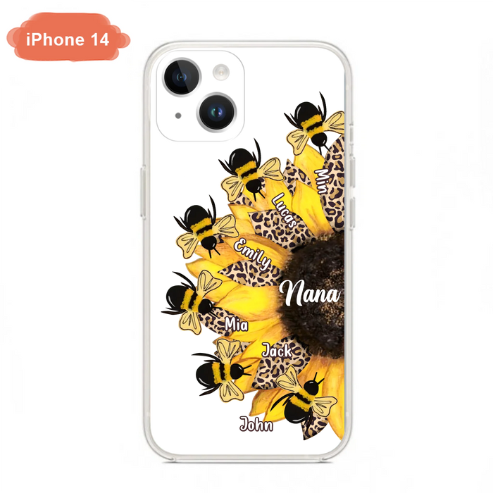 Custom Sunflower Grandma Phone Case - Mother's Day Gift Idea for Mom/Grandma