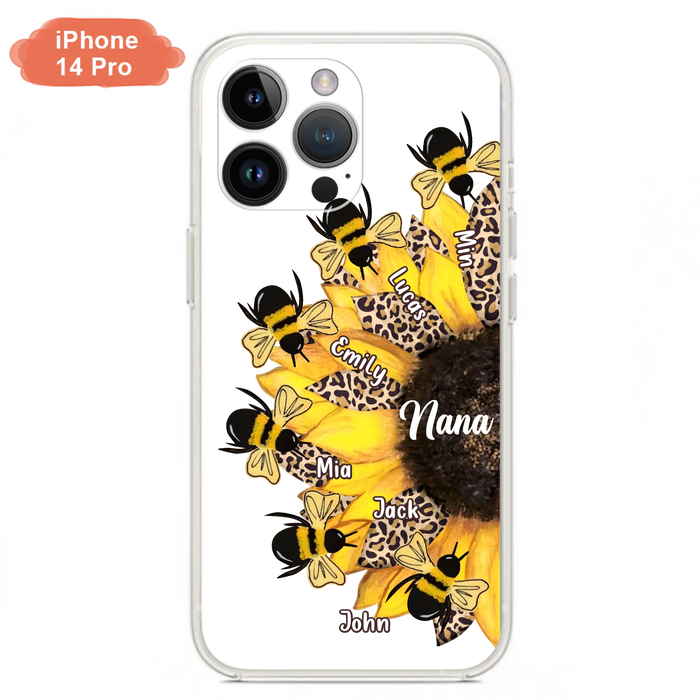 Custom Sunflower Grandma Phone Case - Mother's Day Gift Idea for Mom/Grandma