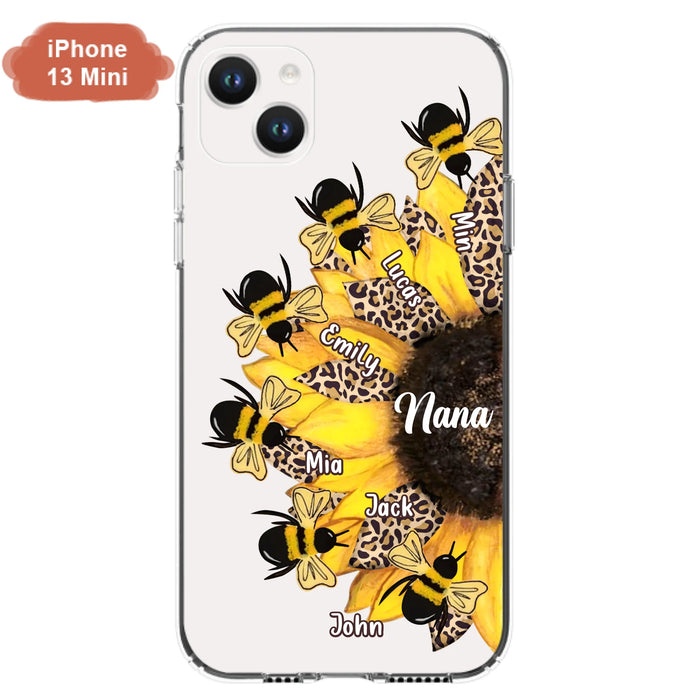 Custom Sunflower Grandma Phone Case - Mother's Day Gift Idea for Mom/Grandma